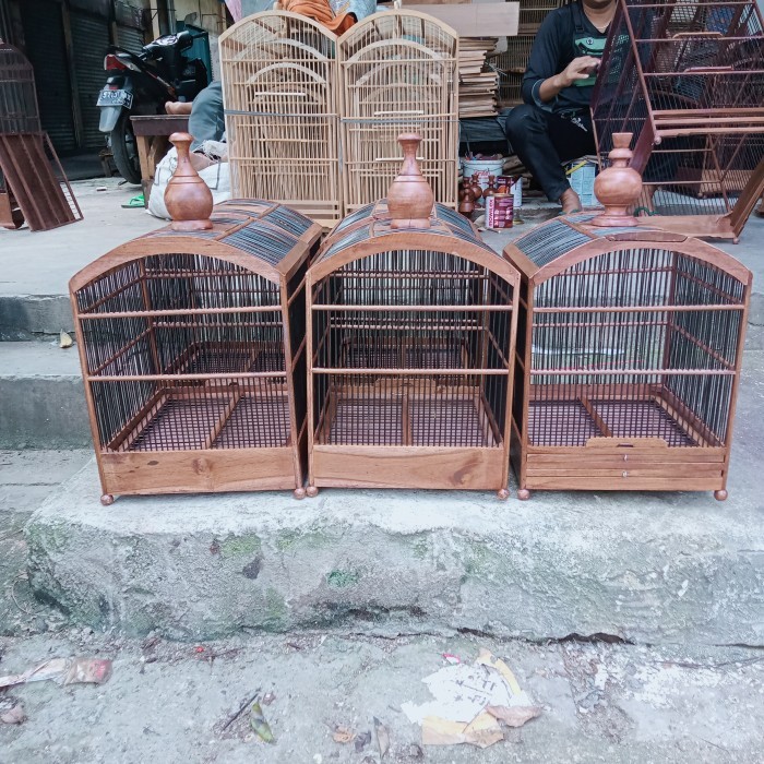 TERBARU sangkar/kandang penjinak wambi warna coklat