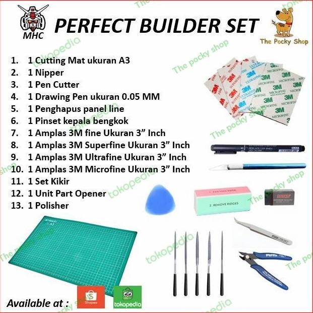 

Gunpla Tool Set ( Perfect Builder Set) Cutting Mat A3 Original Dan Terlaris