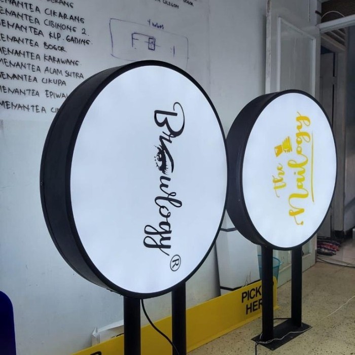 Neon Box Bulat 80Cm(2 Sisi) Terlaris