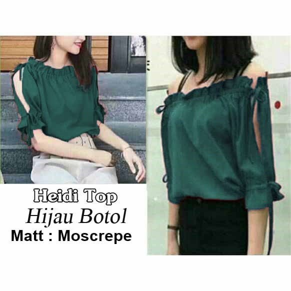 RKE BAJU SABRINA WANITA BLOUSE KOREA WANITA SABRINA TOP ATASAN WANITA KERUT BLUS KERUT WANITA