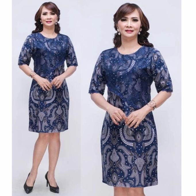 || Best seller  ~`~ SARIMBIT DIVANIA BIRU BATIK COUPLE KELUARGA DRESS KOMBINASI BRUKAT ||~~~
