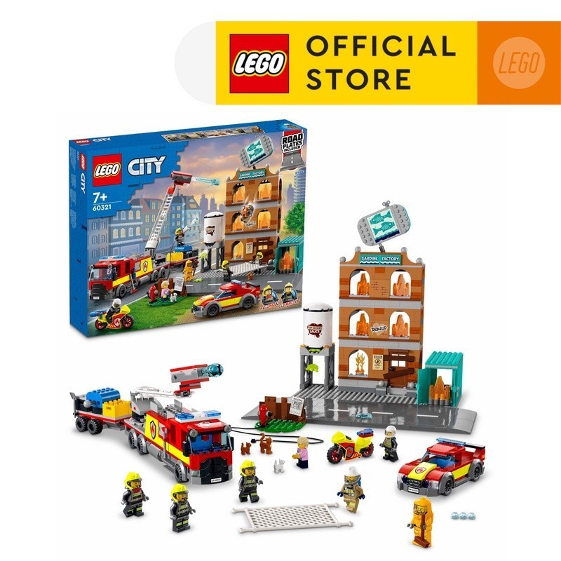 LEGO City Fire 60321 Fire Brigade Playset (766 Pieces) Mainan Balok (7 Tahun+)