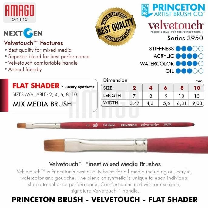 

BRUSH PRINCETON - VELVETOUCH - FLAT SHADER - SYNTHETIC - KUAS