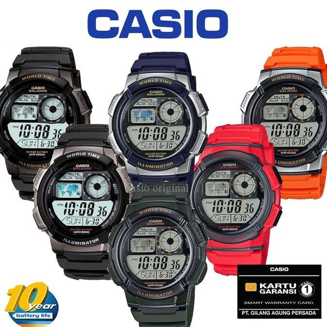 Jam Tangan Pria Casio Ae-1000W-4 Ae-1000W Ae-1000W-1A Original Resmi