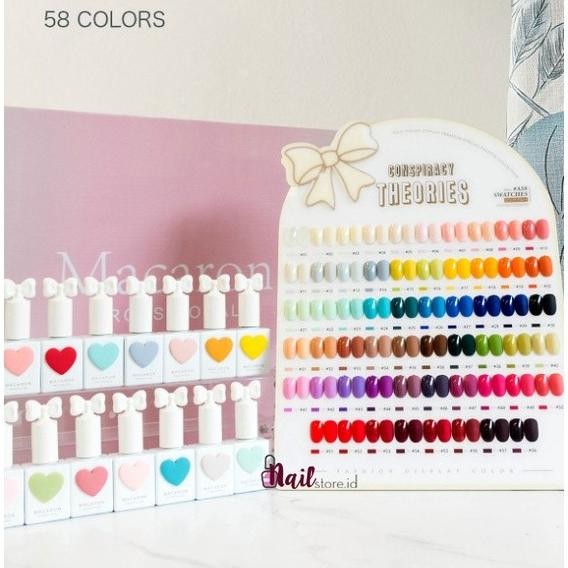 1 SET GEL POLISH 58 COLOR-SANSU NAIL GEL POLISH MACAROON kutek gel gvs