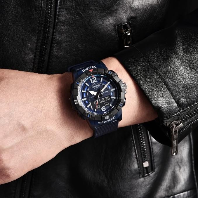 Digitec Da-2130T - Jam Tangan Pria - Free Strap - 2130 - Double Time