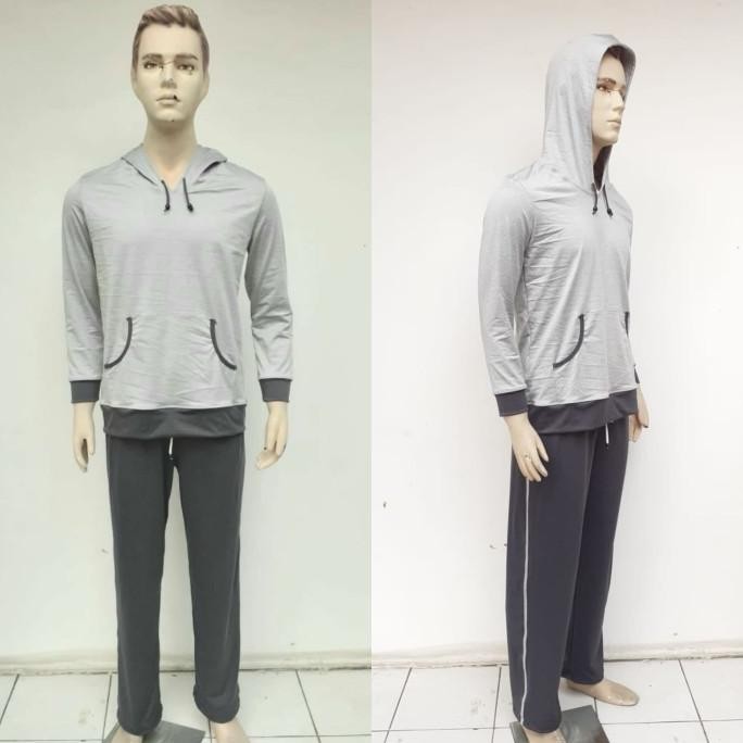 Set Pakaian Olahraga Pria Jaket Dan Celana Training Pria | Setelan Baju Olahraga Pria Jumbo | Jaket 