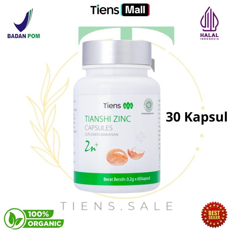 Tiens Zinc Capsule Suplemen Kecerdasan Anak dan Dewasa dengan Egg Protein Powder, Zinc Lactate, Mg. 