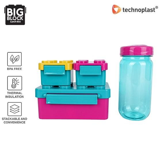 Technoplast Big Block Lunch Box Set/Tempat Makan Block Set