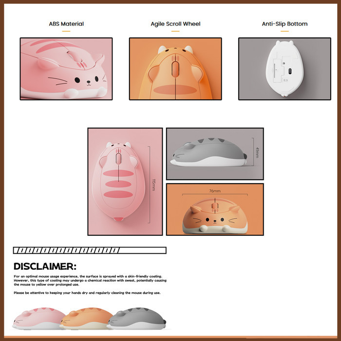 Akko Cat Theme Mouse Kate - Wireless Mouse Jual Murah