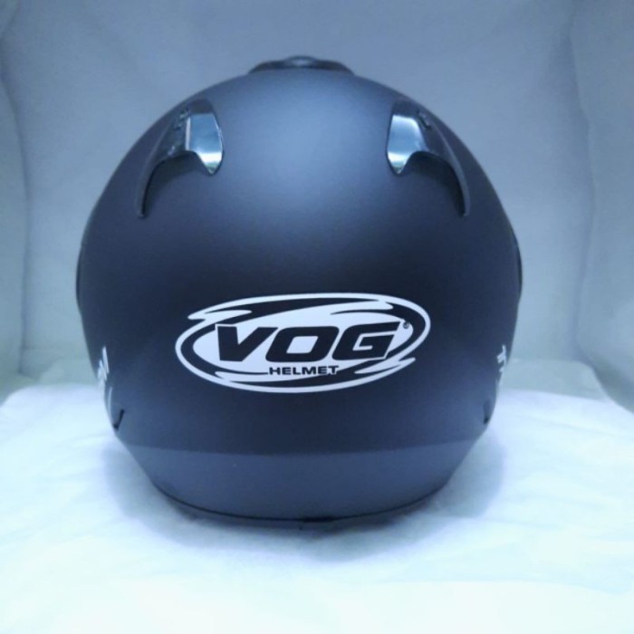 Helm Vog Xtream Solid Hitam Doff Helm Half Face