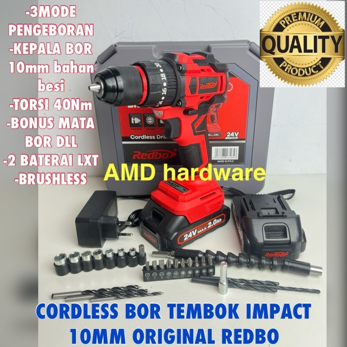 NAGAWA NCB13K CORDLESS BOR BETON IMPACT 13mm SET BRUSHLESS BATERAI 21V