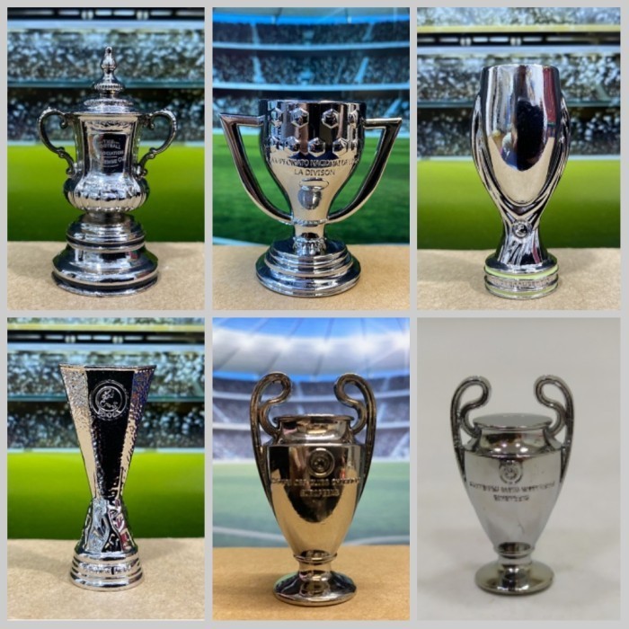 Figure Miniatur Piala Trofi Liga Inggris-Liga Champions-Piala Dunia -
