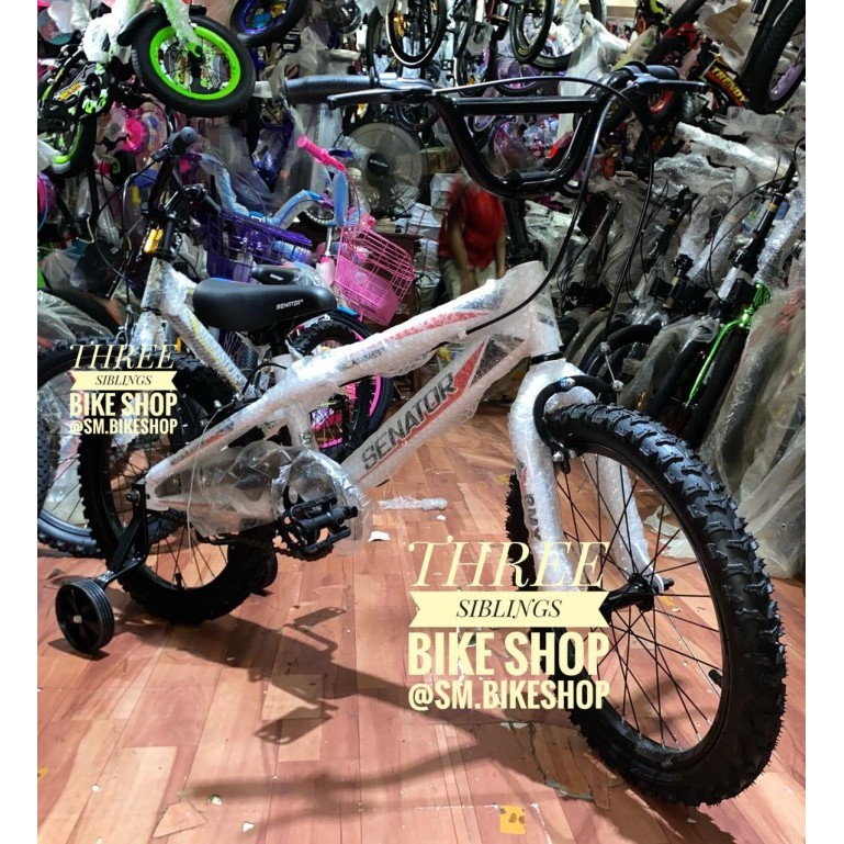 TERLARIS SEPEDA ANAK BMX SENATOR 18 inch WARNA PUTIH