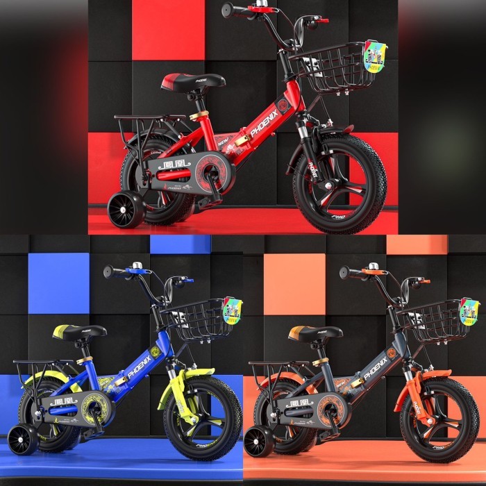 TERLARIS Sepeda Anak Lipat PHOENIX 12, 14 & 16 Inch [READY STOCK]