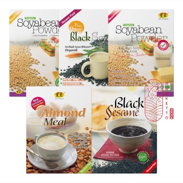

TERLARIS TERLARIS HEI HWANG SOYA BEAN BLACK SOYA BLACK SESAME POWDER 500GR MURAH!!! MURAH MURAH