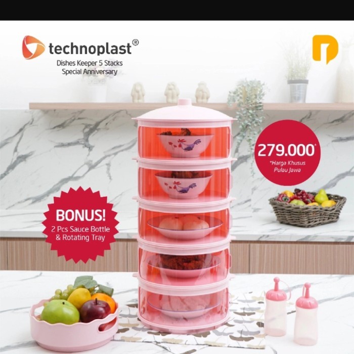 Tudung Saji Dishes Keeper Set Technoplast