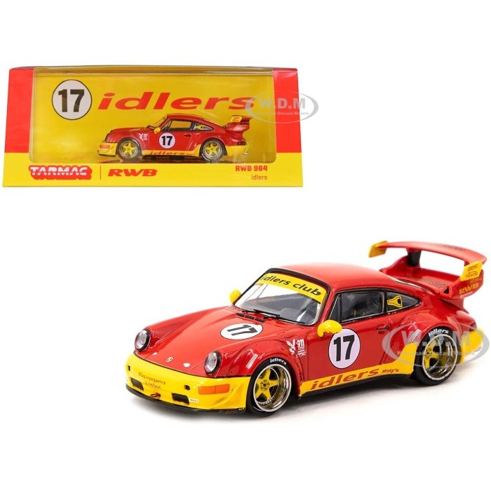 T64-037-IDR Tarmac Works 1/64 Porsche RWB 964 Idlers Red Diecast