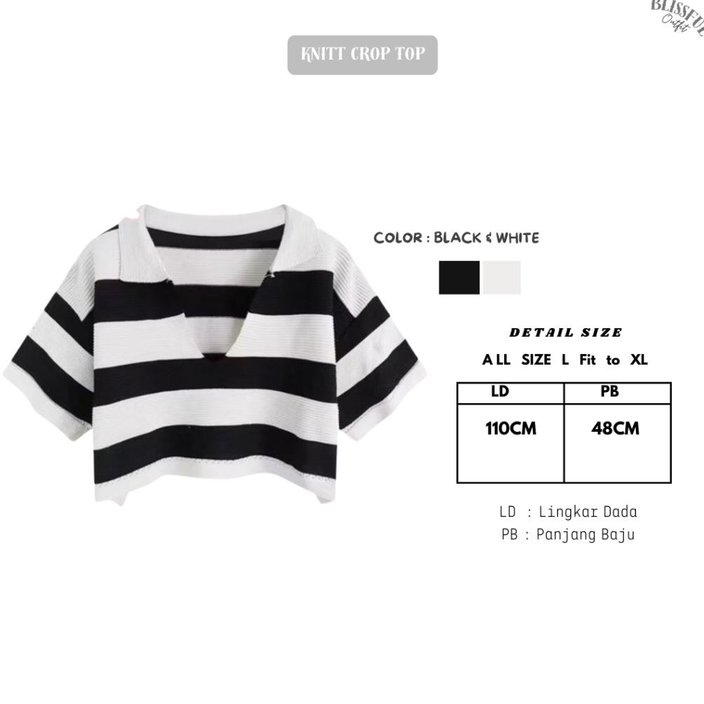 HJK J-STYLE One Set Outfit Wanita + CROP TOP WANITA KOREA + Knit Dress + OOTD Korean Style