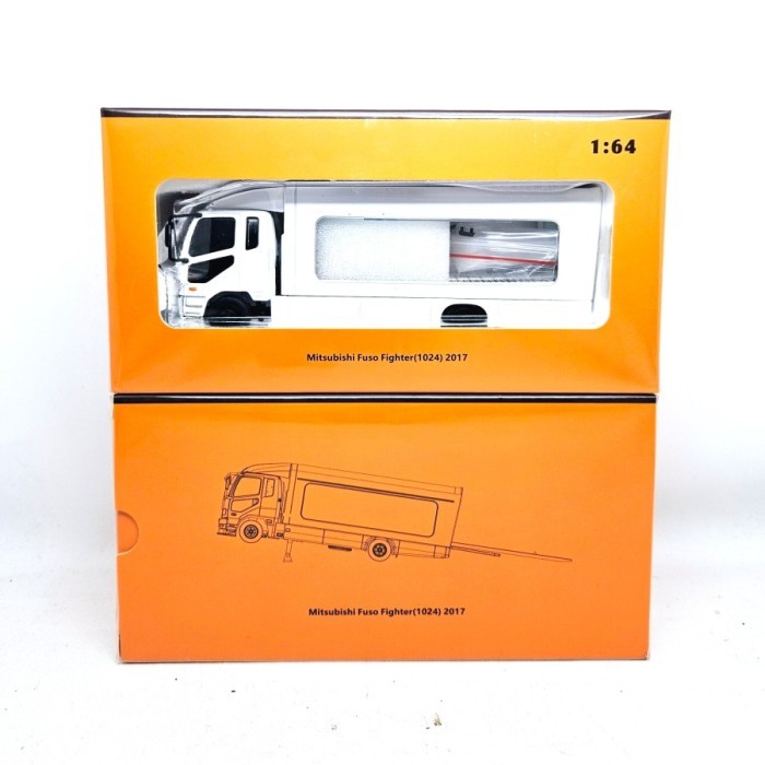 1/64 GCD Mitsubishi Fuso Transporter White Diecast Truck