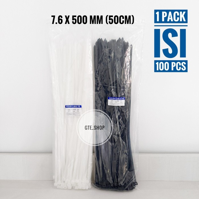 

TERLARIS! Kabel Ties 50cm (500mm) PROMO TERMURAH Cabel Tie Putih Dan Hitam