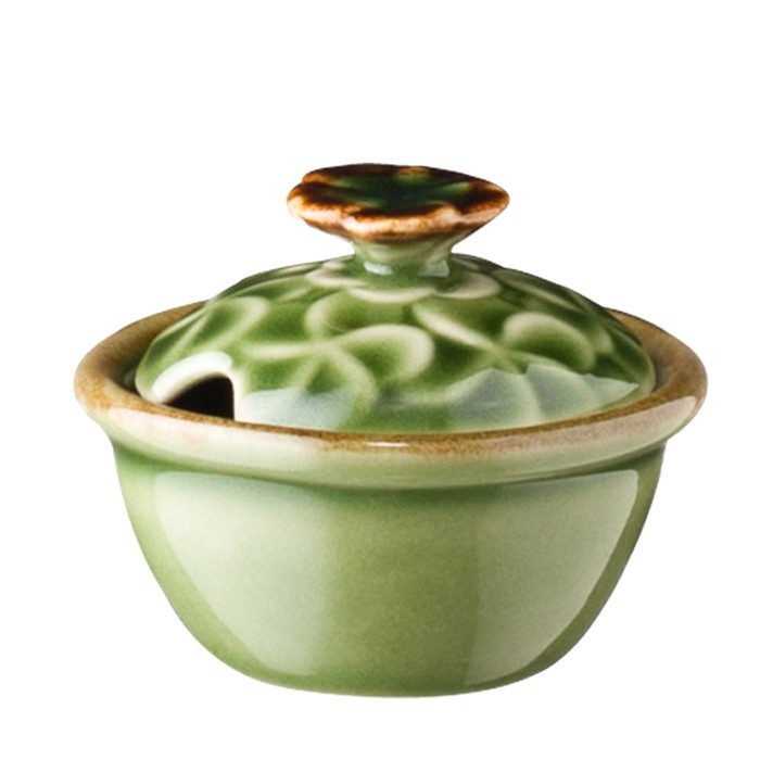 

BERGARANSI Salt & Pepper/ Tempat Garam & Merica Jenggala Frangipani 6,5x3cm Hijau