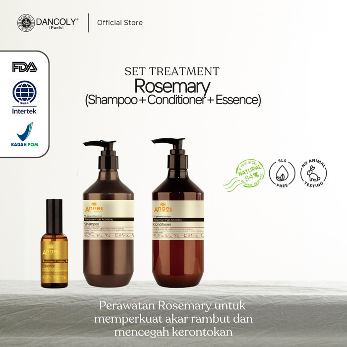 

TERMURAH Rosemary shampoo 400ml + rosemary conditioner 400ml + rosemary essence