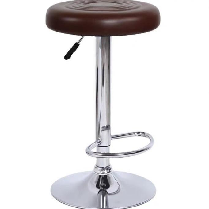 kursi bar stool bulat dengan hidrolik tinggi kaki bulat salon lab