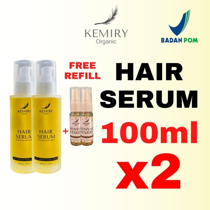 

TERBAIK KEMIRY Hair Serum 100ml - Minyak Kemiri Murni Penumbuh Rambut, Brewok