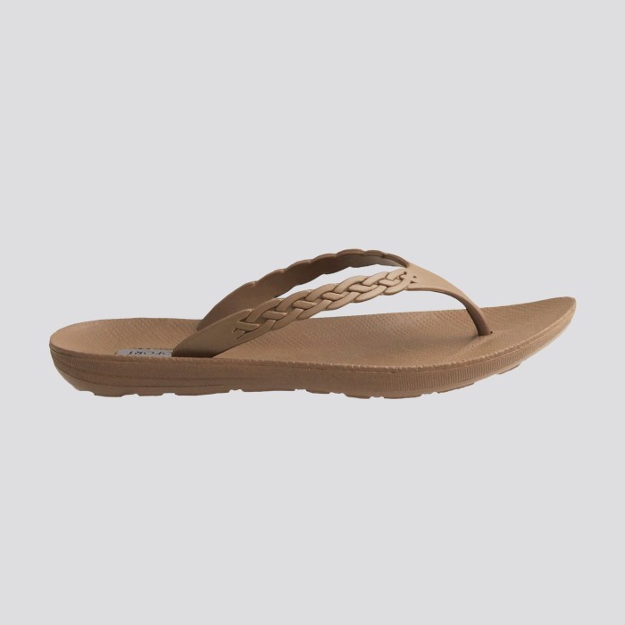 

BERMUTU [Official] Sandal Wanita Jepit GOFORT MOMO - Cinnamon