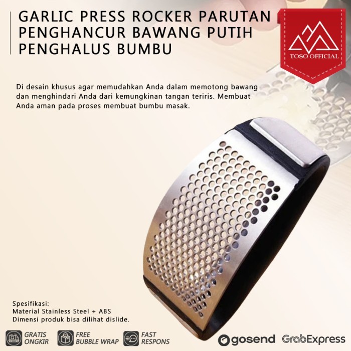 

EKSLUSIF GARLIC PRESS ROCKER PARUTAN PENGHANCUR BAWANG PUTIH PENGHALUS BUMBU