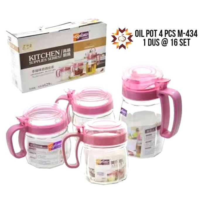 

TERJAMIN Tempat Bumbu & Minyak Set 4Pcs