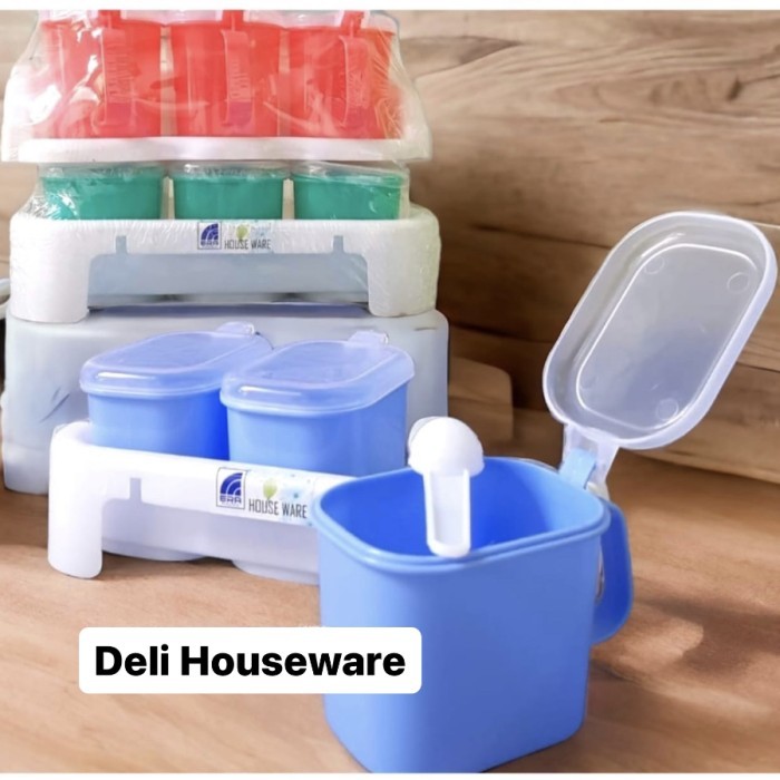 

BOOM SALE Rak Tempat Bumbu Dapur 3-4 Sekat / Wadah Gula Garam Lada Merica