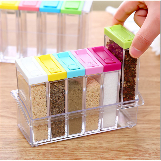 

NEW Tempat Bumbu Dapur Unik 6 in 1(1 set isi 6 botol bumbu &1 holder botol