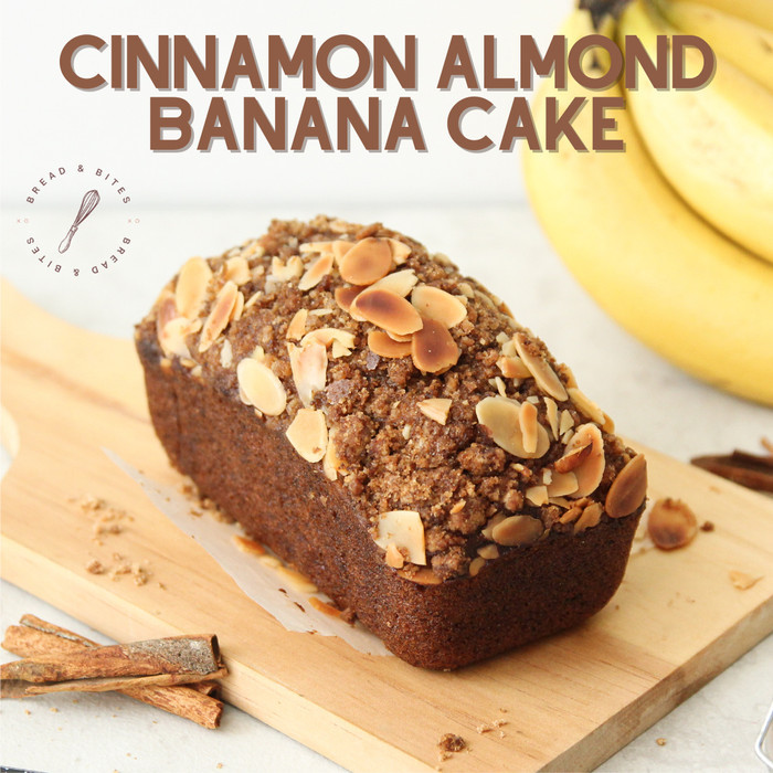 

TERBATAS Banana Bread CINNAMON STREUSEL ALMOND Banana Cake Loaf