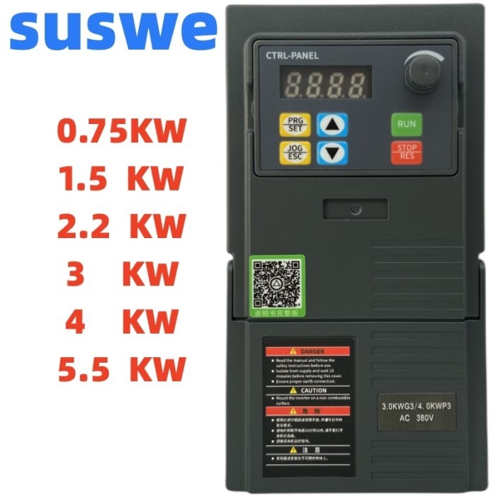 VFD AC 220V 380V 0.7 1.5 2.2 5.5KW VARIABLE FREQUENCY DRIVE VFD