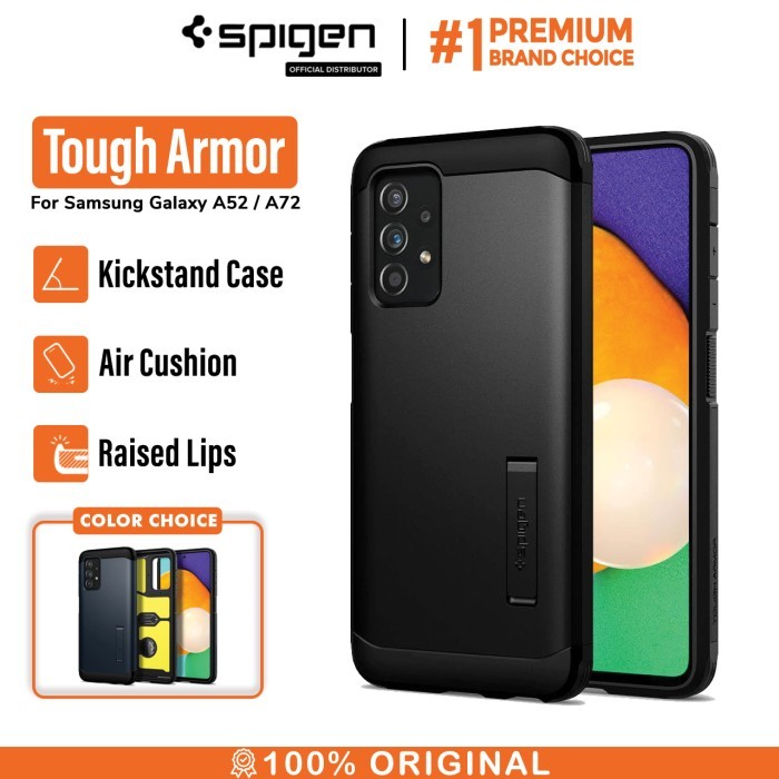 Terlaris Case Samsung Galaxy A52 / A72 Spigen Tough Armor Stand Casing