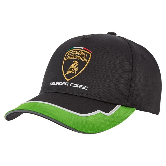 Lamborghini Squadra Corse Black Team Cap. Topi Unisex Pria Wanita