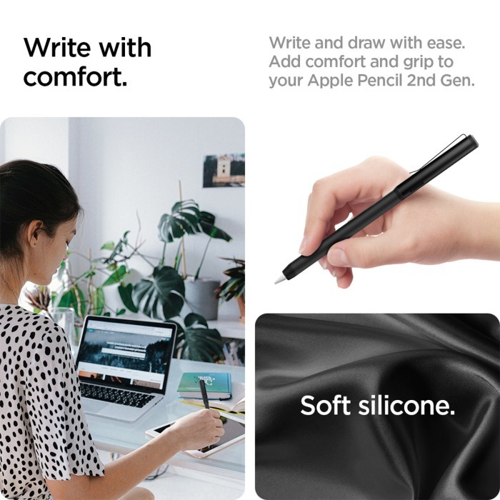 

Case Spigen Da201 Apple Pencil Gen 2 Stylus Pen Silicone Soft Casing