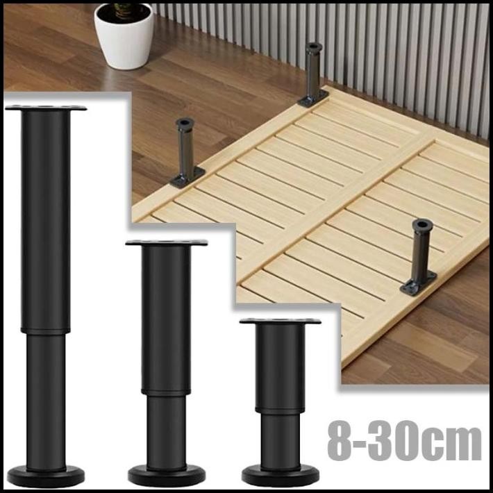 8-30cm Kaki Kursi Sofa Besi Adjustable Kaki Penyangga Lemari Minimalis Kaki Besi Meja Universal