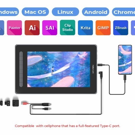 XP Pen Artist 12 ( 2nd ) Gen Support Android artist 12 Pro Murah