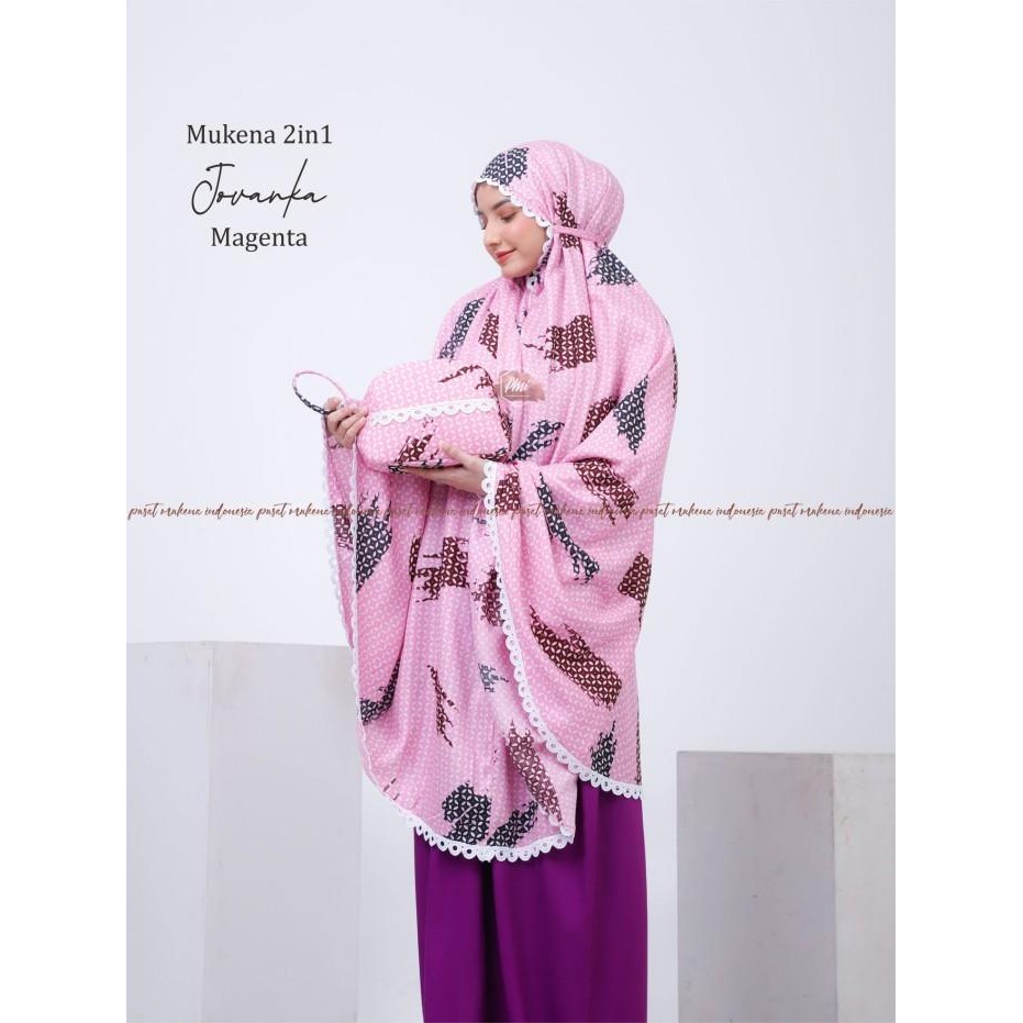 MUKENA DEWASA RAYON 2 IN 1 JOVANKA lembut premium