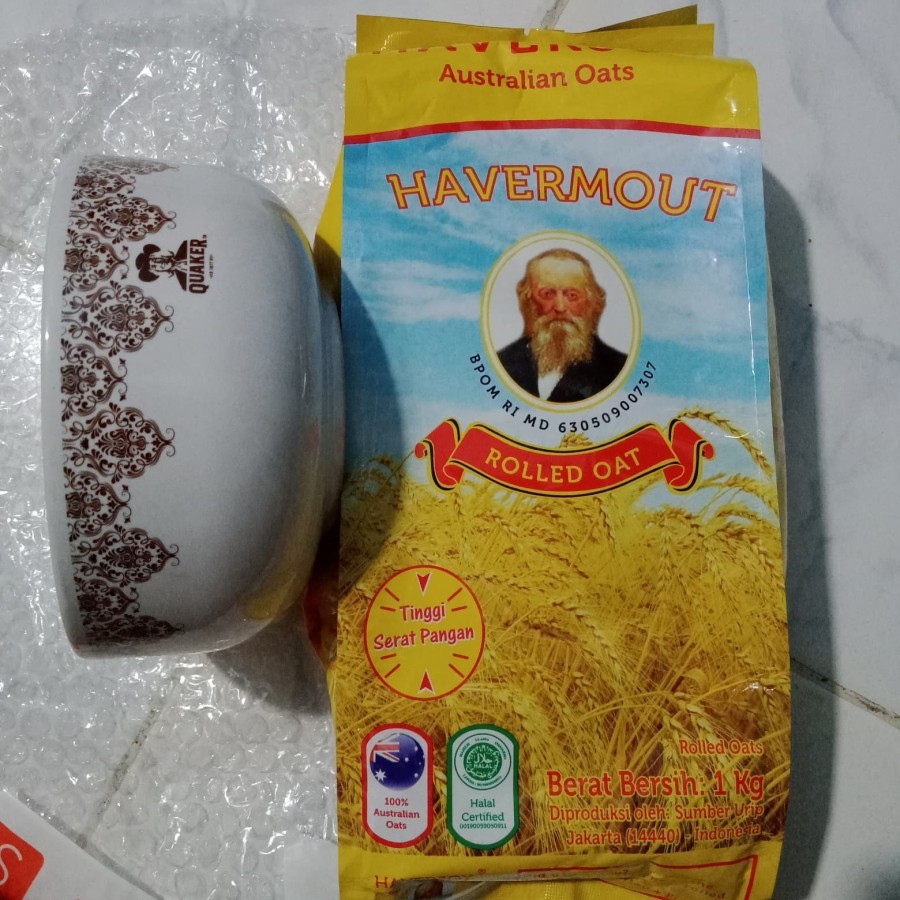 

Rolled Oat Havermout Australia 1 Kg free Mangkok cantik