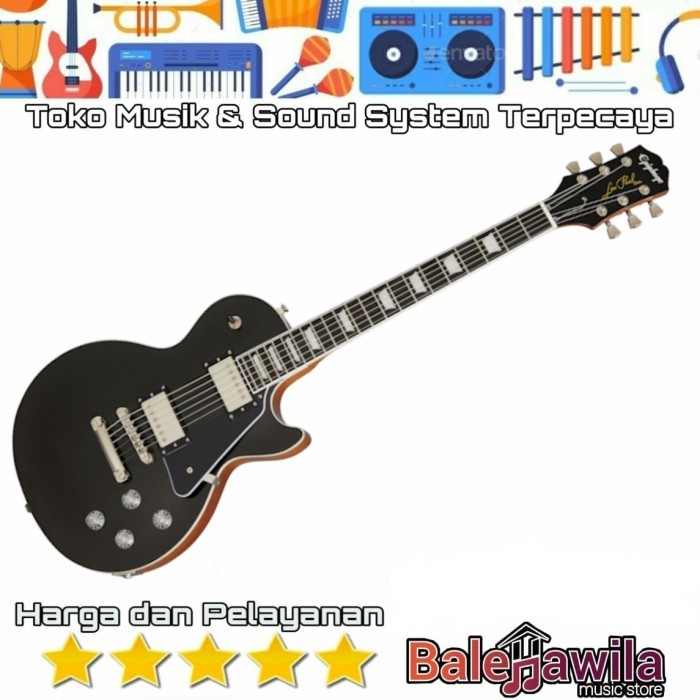 Gitar Elektrik Epiphone Les Paul Modern Graphite Black Original