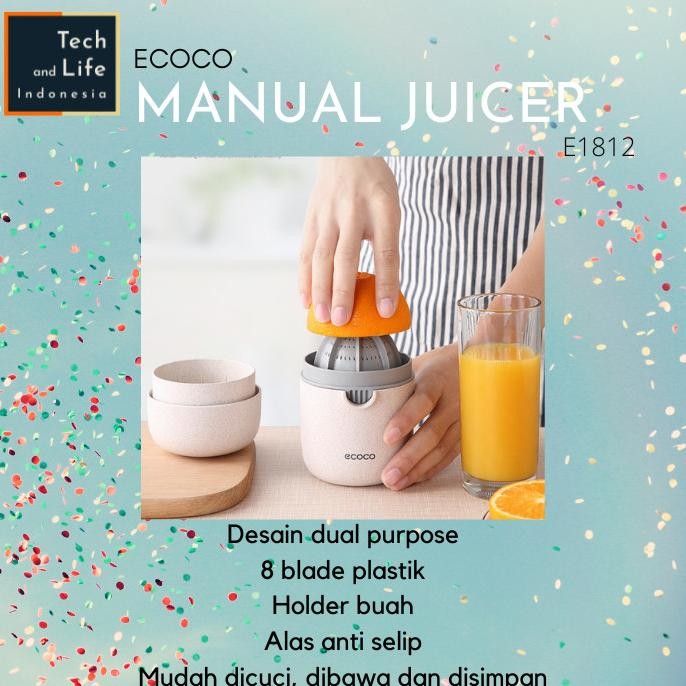 

SALE! ALAT PEMERAS JERUK LEMON PERASAN BUAH ECOCO MANUAL JUICER MULTIFUNGSI