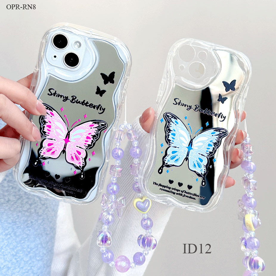 Casing Hp Untuk OPPO Reno 13F 11 11F 10 8 8T 7 7Z 8Z 6 5 5F 4 4F R15 R17 Pro 4G 5G Tali Mirror Cassi