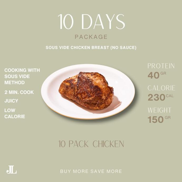 

BARANG TERLARIS JL - 10 Pack Sous Vide Marinated Chicken Breast