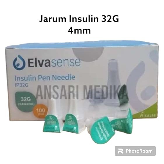 Jarum Insulin 4mm 32G Elvasense Jarum Insulin Pen Needle 32G