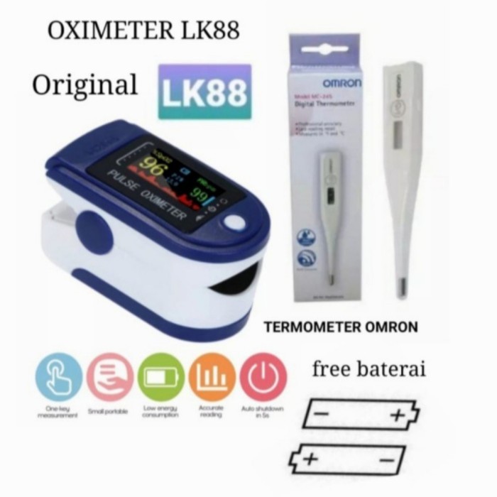 Paket Termometer Omron MC 245 dan Oximeter