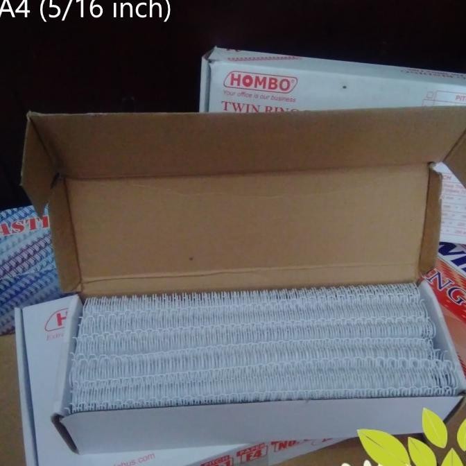 

ZOE SPIRAL KAWAT JILID NO. 5 - 5/16 INCH UKURAN A4 35 LOOPS MEREK HOMBO ISI 100 BATANG